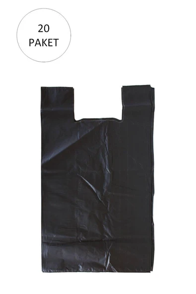 Siyah Hışır Atlet Poşet Mini Boy 22x31 cm 20 Paket Takriben 10.000 Adet ürün görseli 1