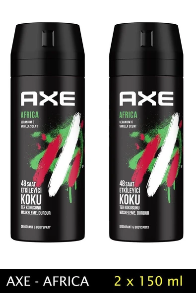 2 Adet Axe Africa Erkek Deodorant Sprey 150 ml ürün görseli 1