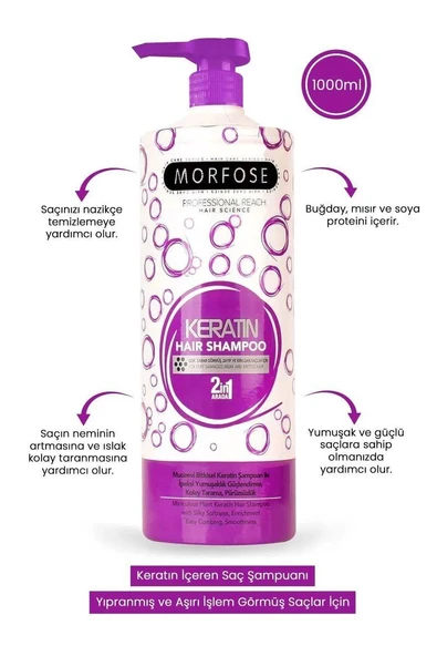 Keratin Şampuan 1000 ML - Besleyici Koruyucu Etki ürün görseli 1
