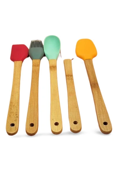 5 parça Silikon Kaşık ve Servis Takımı 20 cm ürün görseli 1
