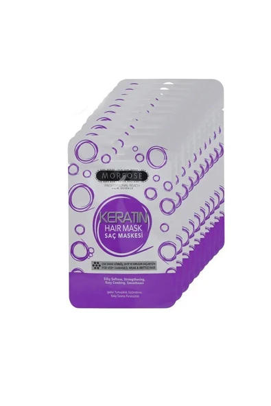 Keratin Saç Maskesi 25 ML (24 ADET) - Yıpranmış Saçlar İçin - mrfs ürün görseli 1
