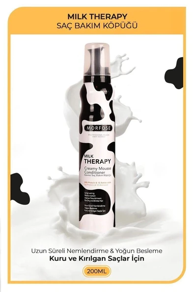 Milk Therapy Kremsi Saç Bakım Köpük 200 ML - Besleyici Koruyucu - mrfs ürün görseli 1