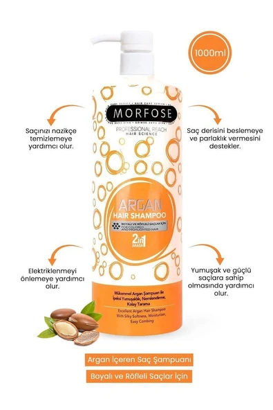 Argan Şampuan 1000 ML - Boyalı Saçlar İçin ürün görseli 1