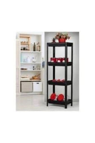 Shelf Unit Raf Ünitesi Siyah Renk 4 Katlı Royaleks-81414 ürün görseli 1