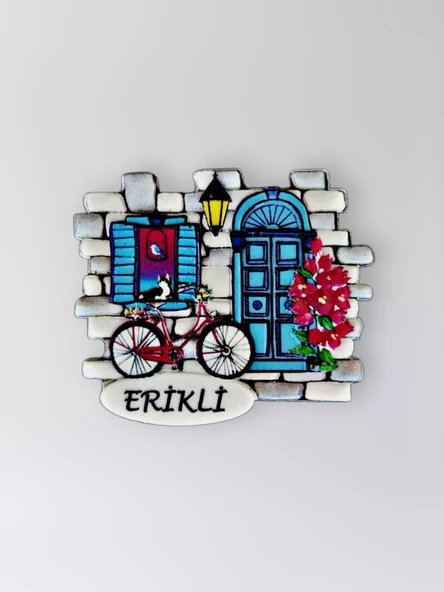 ERİKLİ Polyester Kabartmalı Magnet  7x6,5 cm Şehir Magneti Dekoratif Hediyelik Buzdolabı Süsü (kod:1277) ürün görseli 1