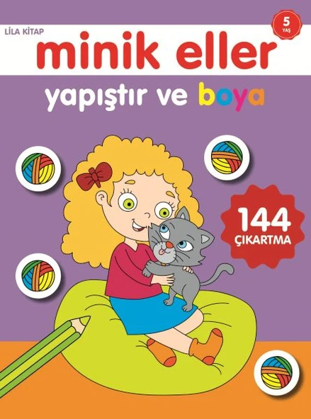 Minik Eller Yapıştır Ve Boya - Lila Kitap ürün görseli 1