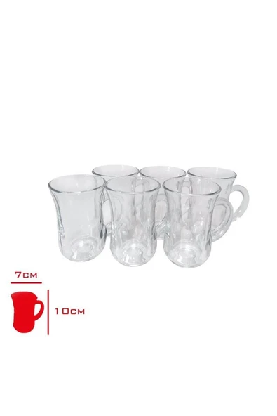 Bardak Kulplu 6 Li Istikane Mug Royaleks-81674 ürün görseli 1