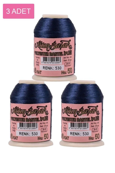 3 Adet Altınbaşak Oya ve Dantel İpi 20 gr - Royaleks - No: 530 ürün görseli 1