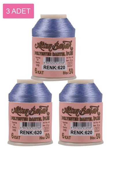 3 Adet Altınbaşak Oya ve Dantel İpi 20 gr - Royaleks - No: 620 ürün görseli 1