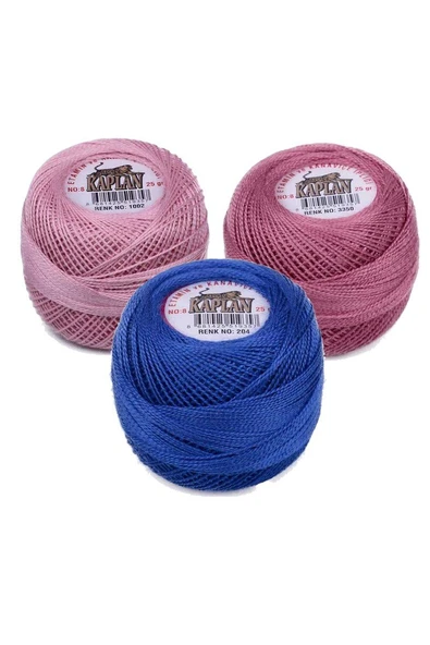3 Adet Kaplan Etamin Ve Kanaviçe İpi 8 No Kod/Renk: 1002 - 3350 - 204 - Ryl ürün görseli 1