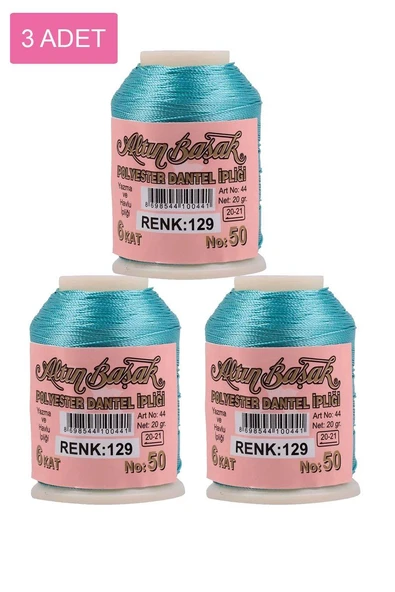 3 Adet Altınbaşak Oya ve Dantel İpi 20 gr - Royaleks - No: 129 ürün görseli 1