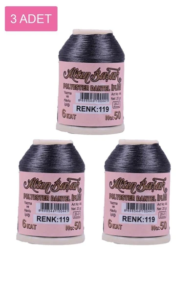 3 Adet Altınbaşak Oya ve Dantel İpi 20 gr - Royaleks - No: 119 ürün görseli 1