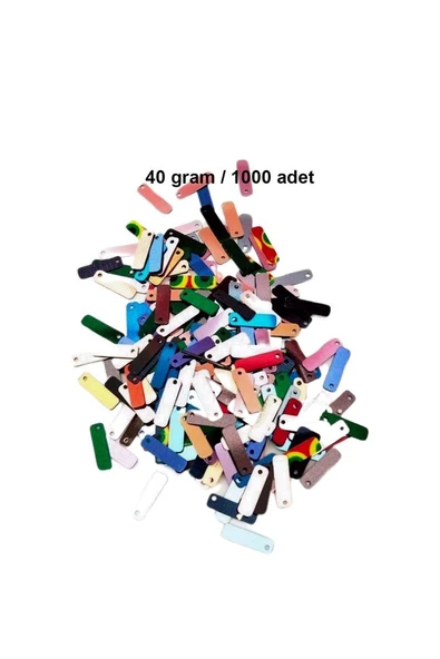 Karışık Renkler 15 x 5 mm Dantel Oya Yazma Halhal Abiye Lazer Kesim Pul 1000 adet / 40 gram ürün görseli 1
