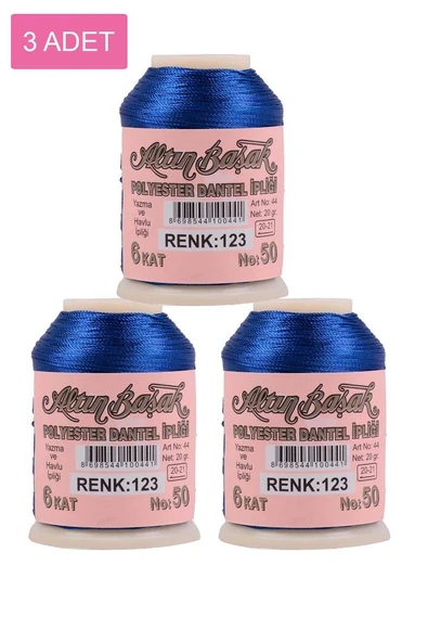 3 Adet Altınbaşak Oya ve Dantel İpi 20 gr - Royaleks - No: 123 ürün görseli 1
