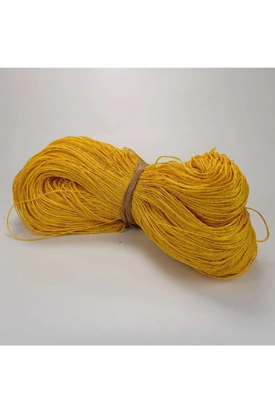 Sarı Renk Çile Kağıt İp Çanta Ipi Supla Ipi  No:59 - (550-600 gr) ürün görseli 1