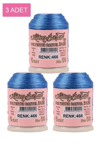 3 Adet Altınbaşak Oya ve Dantel İpi 20 gr - Royaleks - No: 466 ürün görseli 1