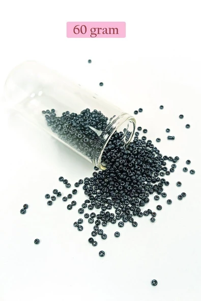 Dökme Cam Kum Boncuk (11/0) 2 mm - 60 Gram -  Koyu Yeşil - BNC054 ürün görseli 1