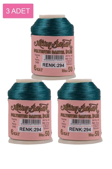 3 Adet Altınbaşak Oya ve Dantel İpi 20 gr - Royaleks - No: 294 ürün görseli 1