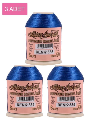 3 Adet Altınbaşak Oya ve Dantel İpi 20 gr - Royaleks - No: 335 ürün görseli 1