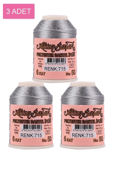 3 Adet Altınbaşak Oya ve Dantel İpi 20 gr - Royaleks - No: 715 ürün görseli 1