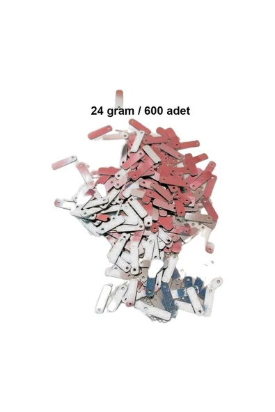 Koyu Pembe 15 x 5 mm Dantel Oya Yazma Halhal Abiye Lazer Kesim Pul 600 adet / 24 gram ürün görseli 1