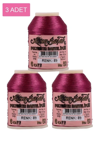 3 Adet Altınbaşak Oya ve Dantel İpi 20 gr - Royaleks - No: 089 ürün görseli 1
