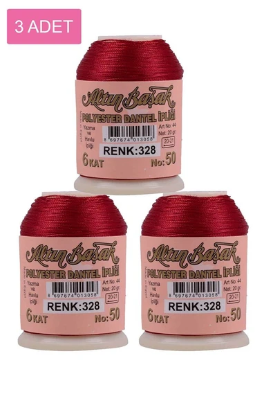 3 Adet Altınbaşak Oya ve Dantel İpi 20 gr - Royaleks - No: 328 ürün görseli 1