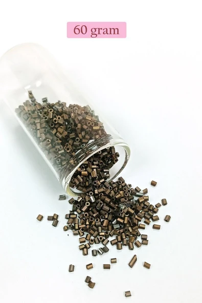 Kesme Cam Boncuk 2mm - 60 Gram - Mat Kahverengi - BNC396 ürün görseli 1