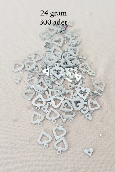 Oya Abiye Bileklik Kolye Pleksi Metalik Plastik Pul Gümüş Renk 24 gram 300 adet - BNC571 ürün görseli 1