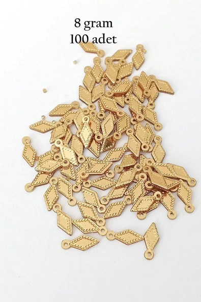 Oya Abiye Bileklik Kolye Pleksi Metalik Plastik Pul Altın Renk 8 gram 100 adet - BNC490 ürün görseli 1