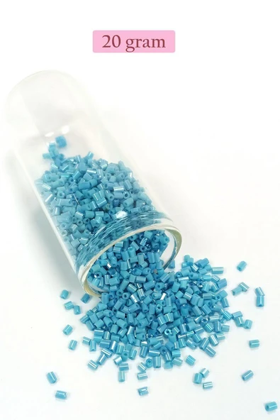Kesme Cam Boncuk 2mm - 20 Gram - Camgöbeği Mavi -BNC347 ürün görseli 1