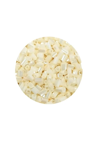 Kesme Cam Boncuk 2mm - 60 Gram - Krem - BNC384 - Resim 2