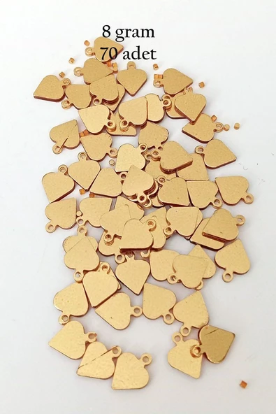 Oya Abiye Bileklik Kolye Pleksi Metalik Plastik Pul Altın Renk 8 gram 70 adet - BNC494 ürün görseli 1
