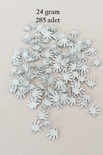 Oya Abiye Bileklik Kolye Pleksi Metalik Plastik Pul Gümüş Renk 24 gram 285 adet - BNC579 ürün görseli 1