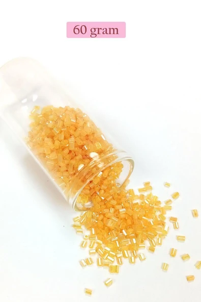 Kesme Cam Boncuk 2mm - 60 Gram - Şeffaf Açık Sarı - BNC383 ürün görseli 1