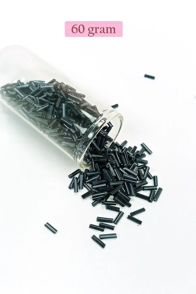 Uzun Boru Kesme Boncuk Çap 2mm Uzunluk 10 mm - 60 Gram - Koyu Yeşil - BNC266 ürün görseli 1