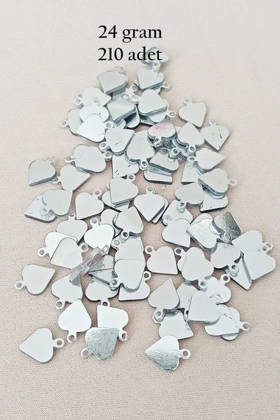 Oya Abiye Bileklik Kolye Pleksi Metalik Plastik Pul Gümüş Renk 24 gram 210 adet - BNC590 ürün görseli 1