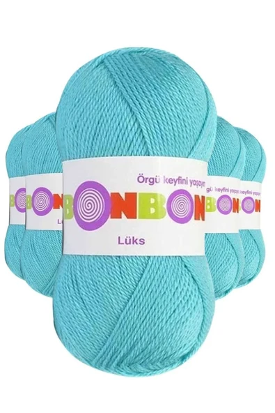 5 Adet Lüks Patik İpi Yünü Turkuaz 98238 - bonbon mudanis ürün görseli 1