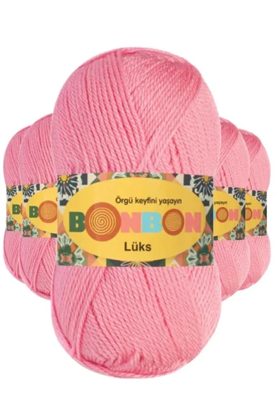 5 Adet Lüks Patik İpi Yünü Koyu Pembe 98298 - bonbon mudanis ürün görseli 1