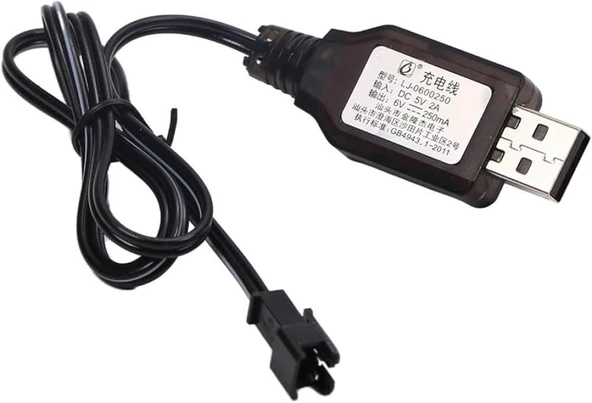 Sertec 6v Nı-cd / Nı-mh Oyuncak Bataryası Usb Şarj Kablosu ürün görseli 1