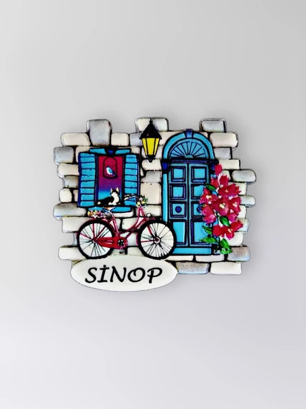 SİNOP Polyester Kabartmalı Magnet  7x6,5 cm Şehir Magneti Dekoratif Hediyelik Buzdolabı Süsü (kod:1278) ürün görseli 1