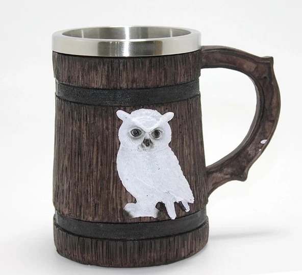Harry Potter Hedwig Temalı 3d Kabartmalı Çelik Kupa Bardak Alk4378 ürün görseli 1