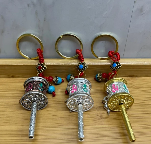 Metal Feng Shui Şans Çarkı Anahtarlık Model 1 ürün görseli 1