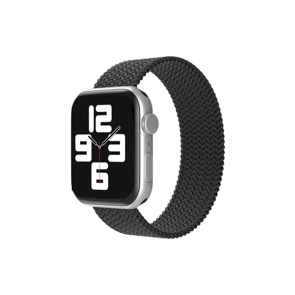 Apple Watch 38mm Ayarlı Solo Silikon Kordon - Siyah ürün görseli 1