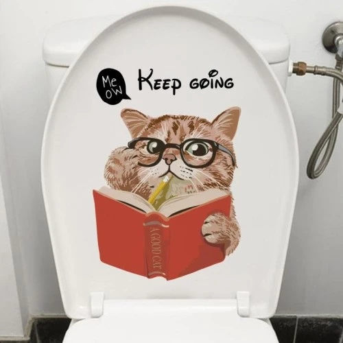 Decohandy Klozet Etiketi Keep Going Kedi ürün görseli 1