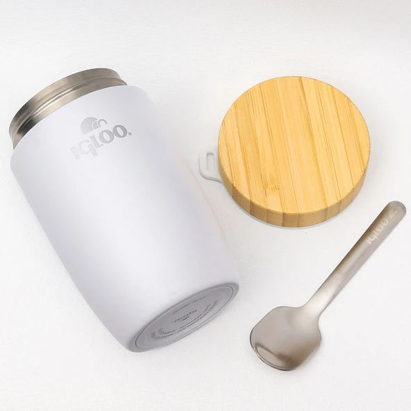 Igloo Bamboo Yemek Termosu 500ml-BEYAZ - Resim 2