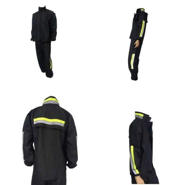 Motosiklet Yağmurluk Alt-Üst Siyah 3Xl Beden ürün görseli 1