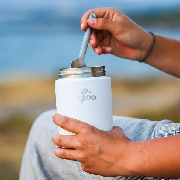 Igloo Bamboo Yemek Termosu 500ml-BEYAZ - Resim 5