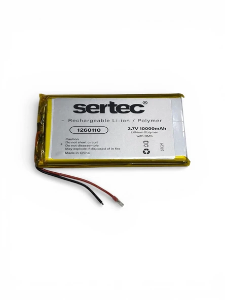Sertec 1260110 3.7v 10.000mah Li-polymer Pil (devreli/1.5a) ürün görseli 1