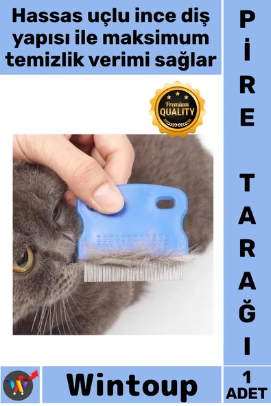 #Tarak İnce Dişli Ergonomik Evcil Hayvan Tüy Bakım Koruyucu Etkili Pratik Kedi Köpek Pire Tarağı ürün görseli 1